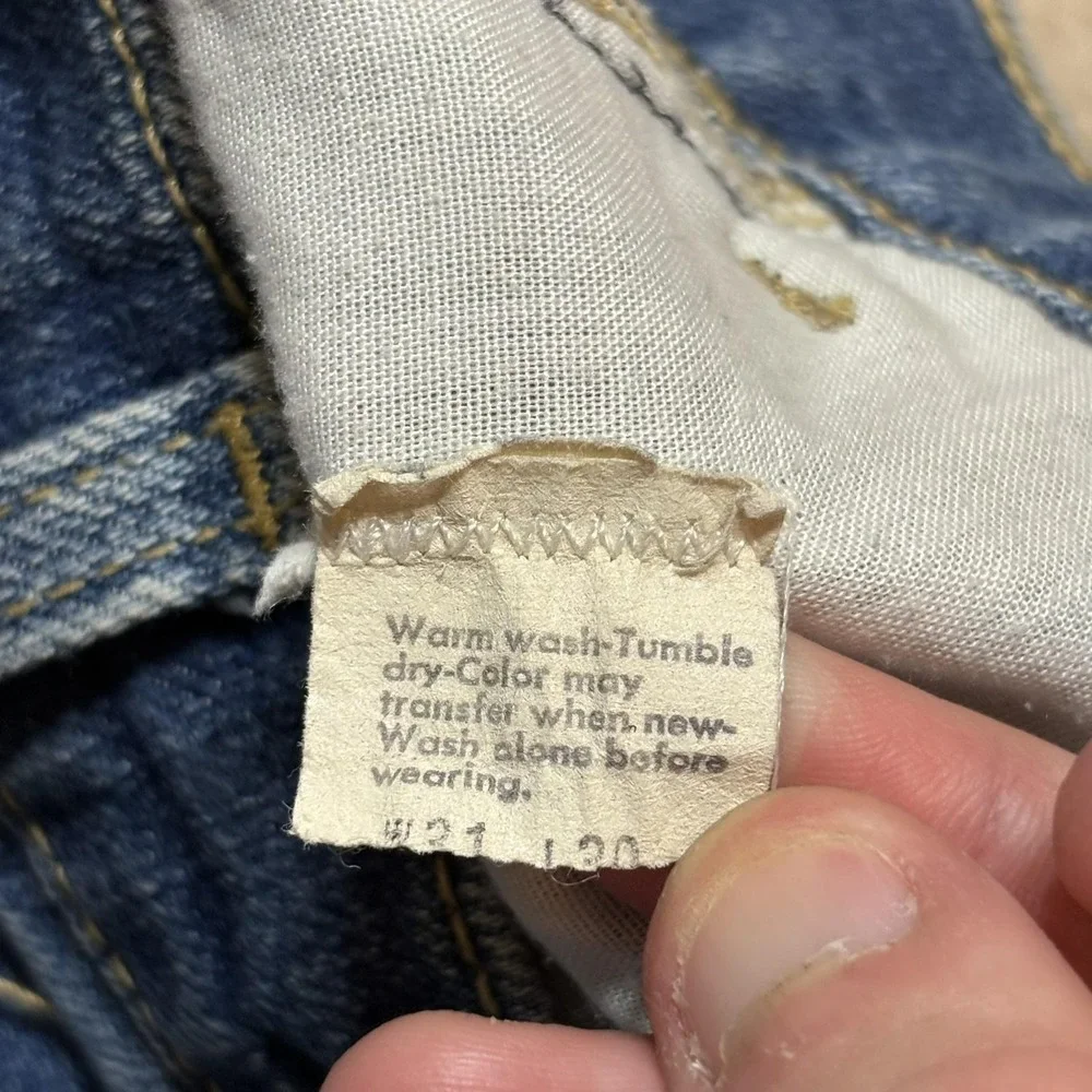 Vtg 70s Levis Movin On Jeans 29x30 Blue Flare Bootcut Cowboy Denim Talon Zip USA